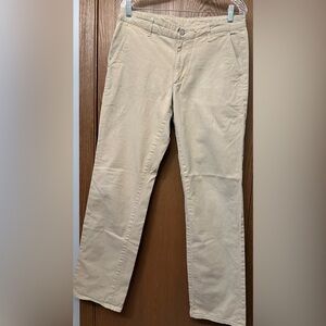 AG Adriano Goldschmied Tan Straight Leg Pants